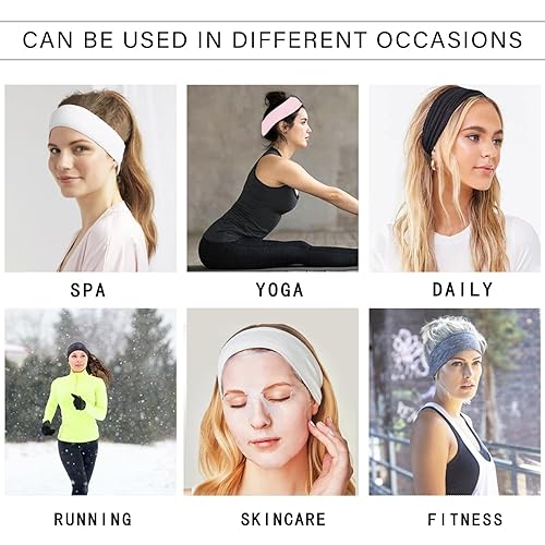 Miniatura 5 de 9 bandas elásticas para el cabello, antideslizantes, de tela suave, para entrenamiento diario, yoga, correr, deporte, accesorios para el cabello,