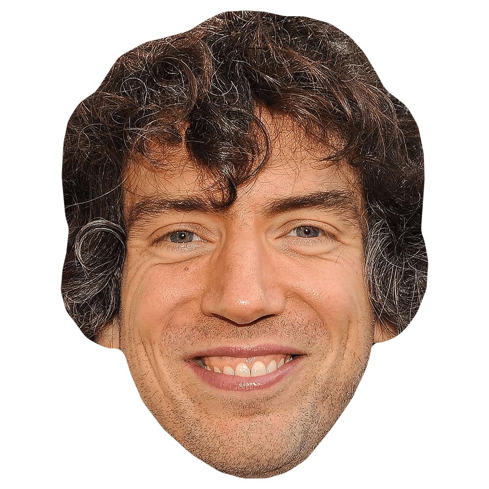 Celebrity Cutouts Lifelike Gary Lightbody (Smile) Celebrity Mask, Flat Card Face, Fancy Dress Mask
