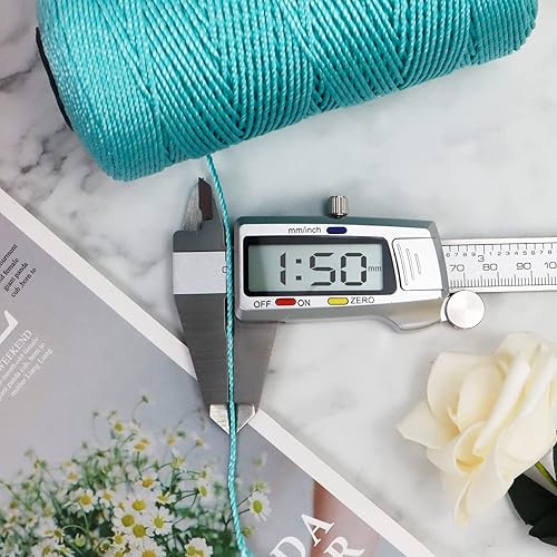 Miniatura 3 de Cuerda trenzada de nailon con 3 hebras de 0.059 in x 218 yardas, cuerda trenzada para hacer jardinería, proyectos de arte de bricolaje, decoración