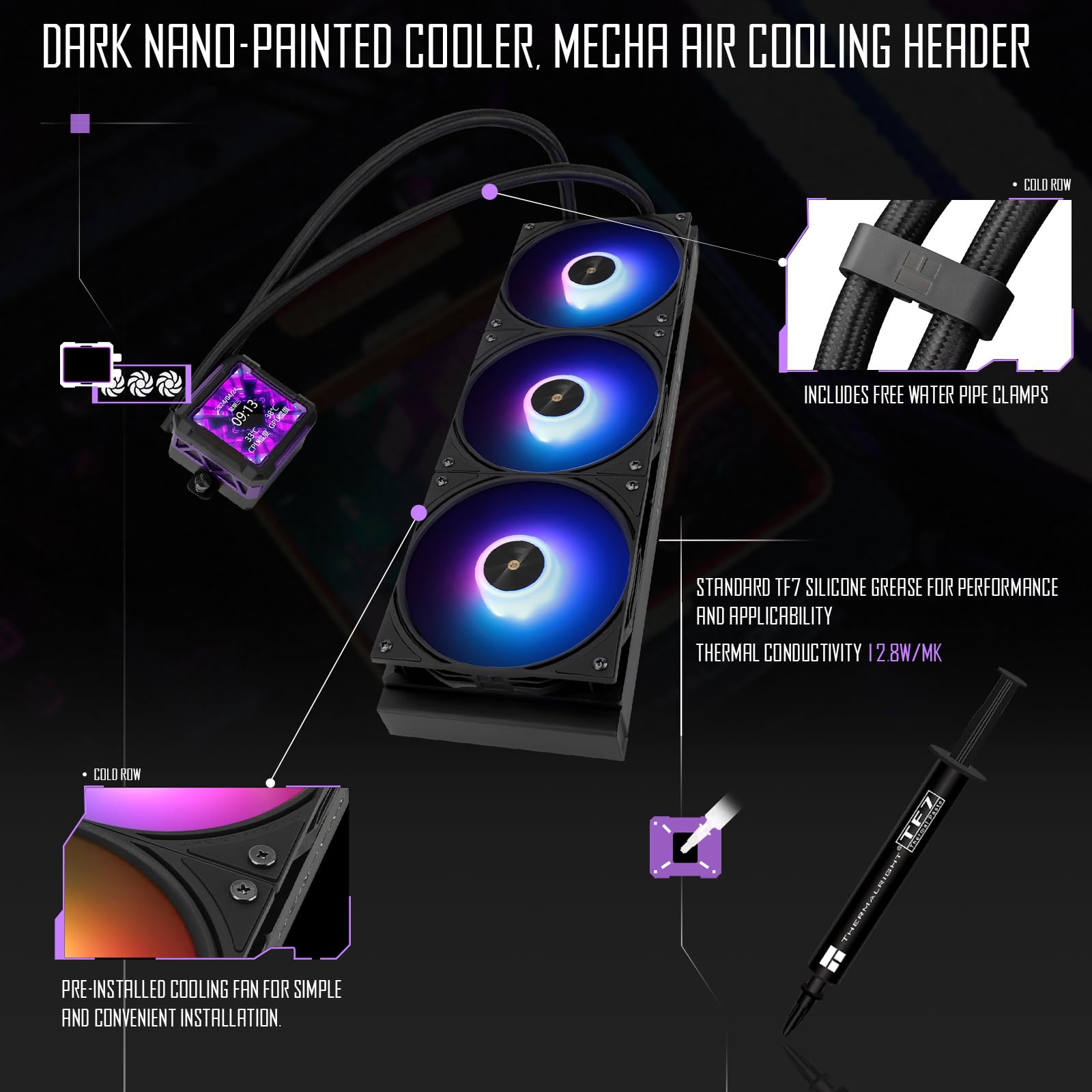 Thermalright Frozen Warframe Pro 360 (nero) - Watercooling CPU Processore