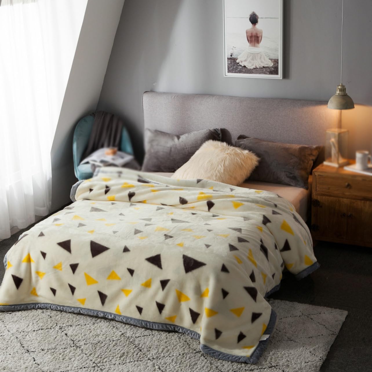 シングル ふわふわ ダブル 厚手 暖かい おしゃれ 180 * 220cm フリース マイクロファイバー ラップブランケット 暖かい