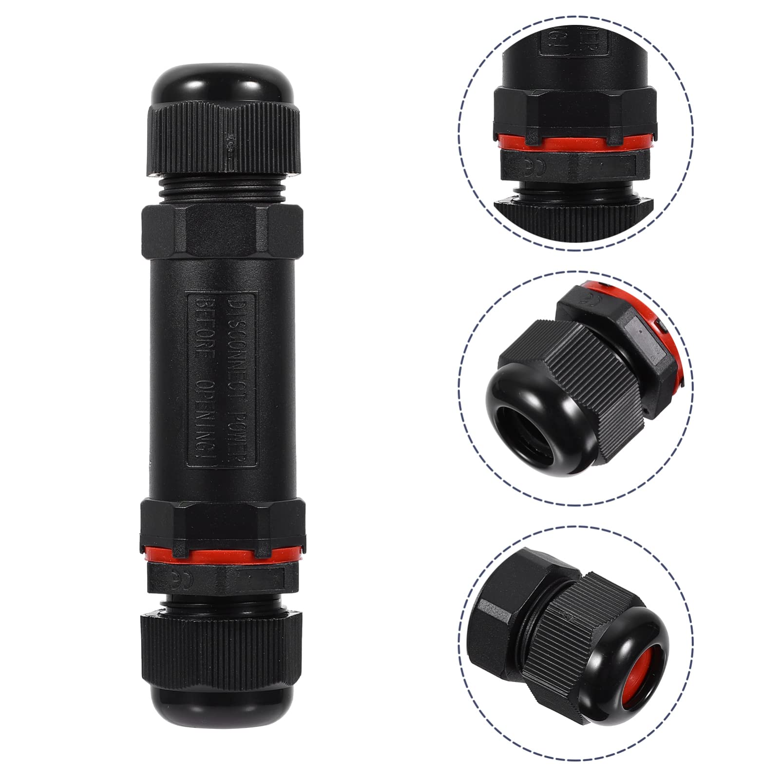 8pièces Connecteur Électrique Étanche Broches Pour Led Adaptateur Pour Câblage Extérieur Et Intérieur