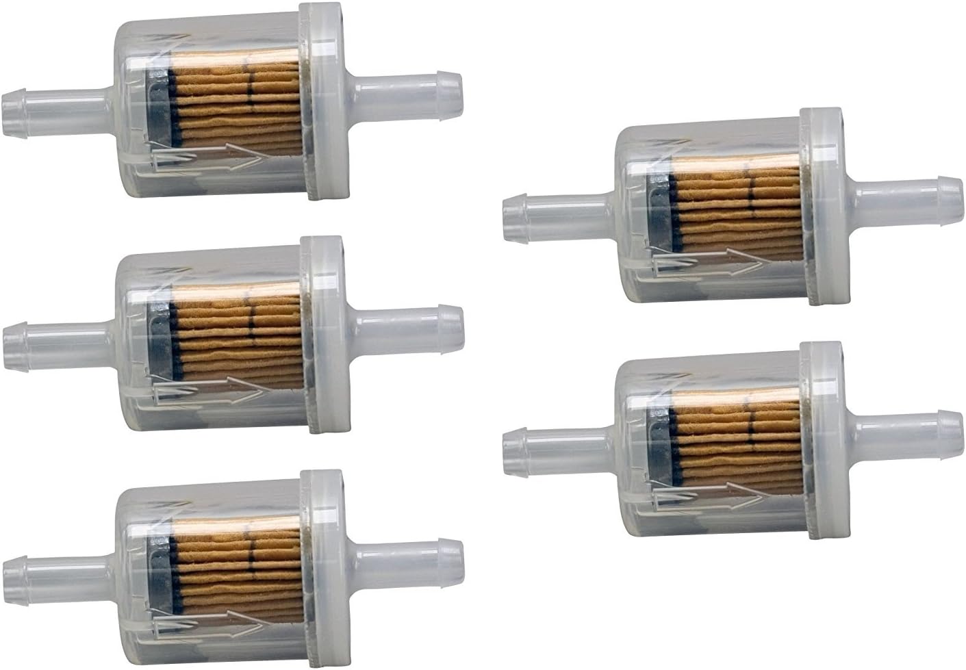 Turf Tuff 5 PCS Fuel Filters For Briggs& Stratton 493629 691035 5065D Kawaski 49019-7001