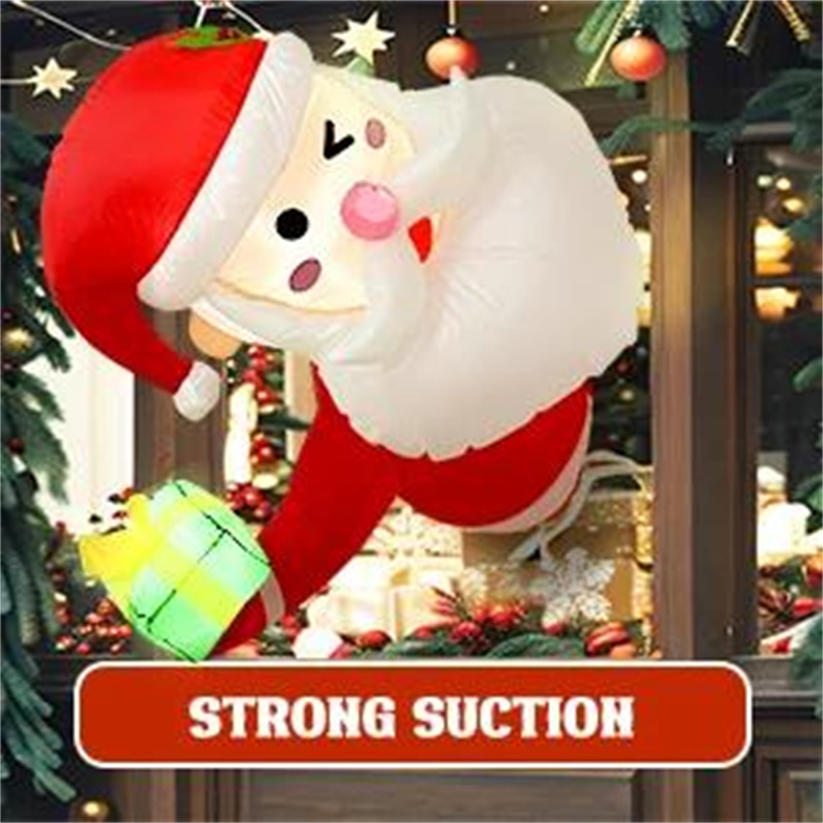 Babbo Natale Gonfiabile di Natale da 3,5 Piedi Che Si sporge dalla Finestra, Decorazioni Natalizie per Esterni Che Si gonfiano per la Decorazione del Prato di Capodanno