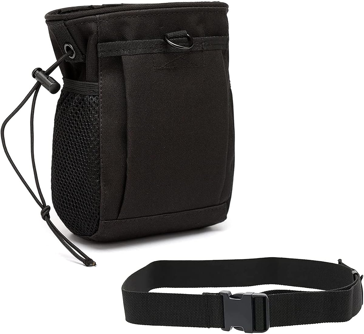 Bolsa de tiza para escalada en roca, goldhik Bolsas de tiza para búlder con cinturón de clip rápido y 3 bolsillos, excelente equipo para escalada en roca, entrenamiento en gimnasio, gimnasia, levantamiento de pesas