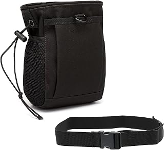 goldhik Rock Climbing Chalk Bag with Adjustable Belt & 3 Pockets - Waterproof Bouldering Pouch for Gym, Gymnastics, Weightlifting
