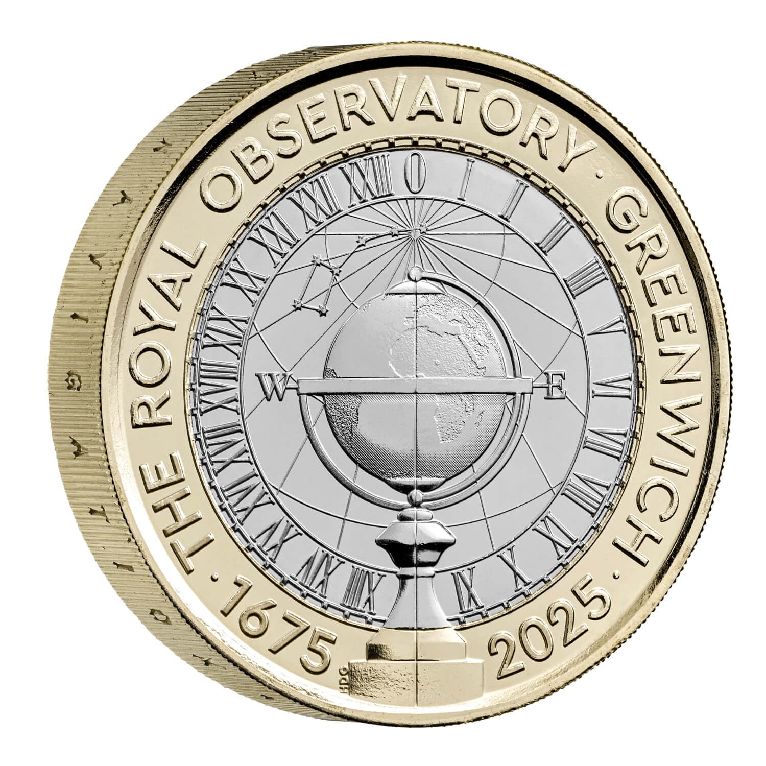CrawleyCoins 2025 Royal Observatory Greenwich £2 UK Brilliant Uncirculated Coin in Mint Pack, Gold - Image 2