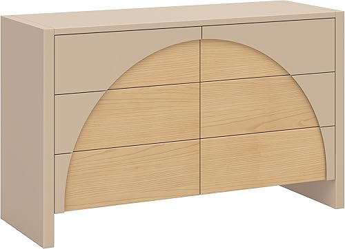 babyletto Moab - Cómoda ensamblada con 6 cajones en color gris pardo y ceniza, certificado GREENGUARD Gold, certificado FSC