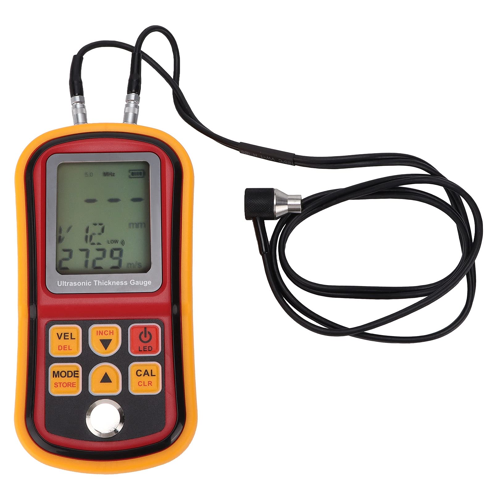 Cocoarm Grubościomierz Ultradźwiękowy Miernik Grubości ABS 1 do 300 Mm 5 MHz Pamięć Danych LCD Pomiar Prędkości Dźwięku dla Metalowych Tworzyw Sztucznych Szkło Ceramiczne Użytkownicy Inspekcji