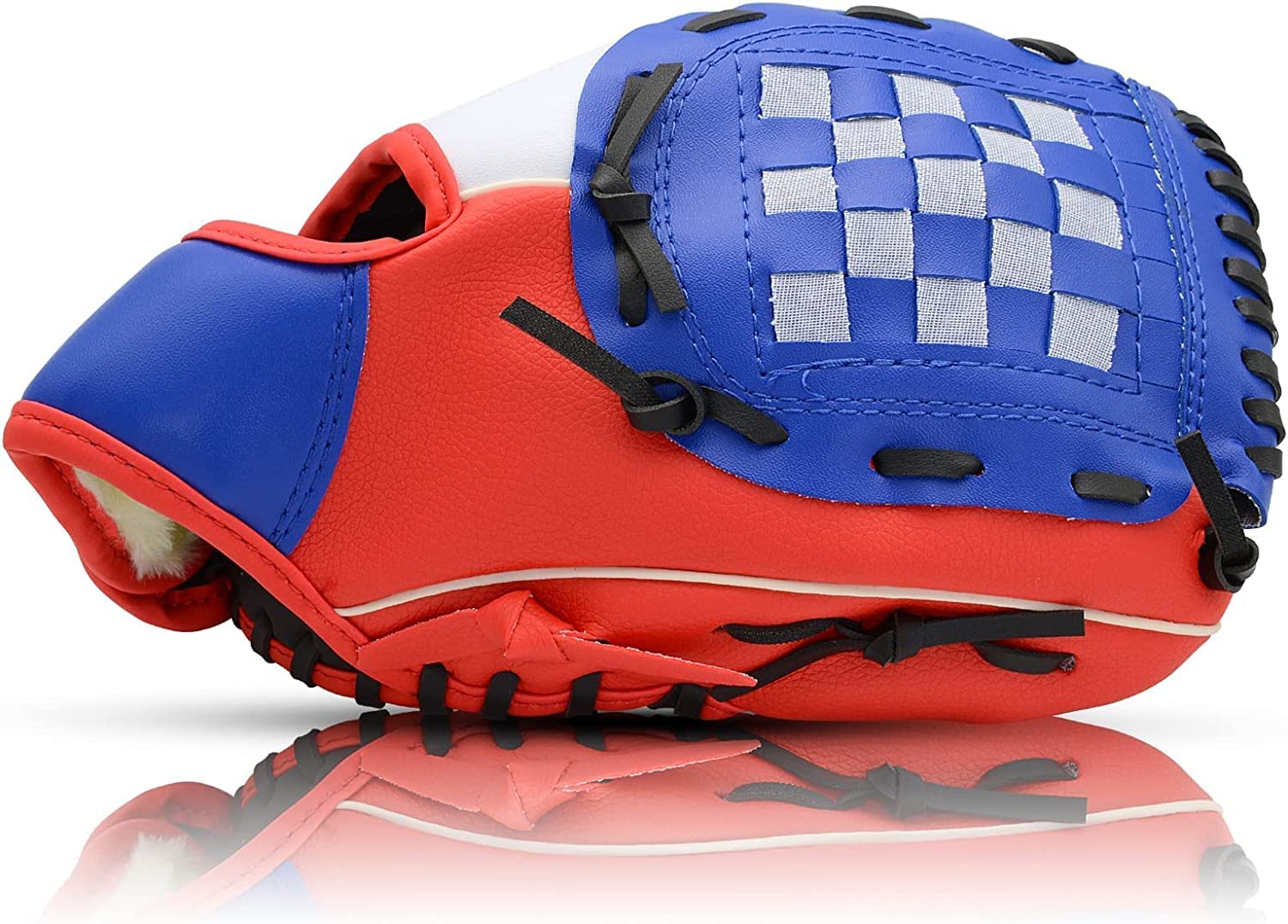 Rękawica baseballowa Zestaw rękawic baseballowych i piłek dla dzieci młodzieży dorosłych, rękawica softballowa, rękawica baseballowa rękawica lewa ręka, narzuta prawostronna (rozmiar: 32,5 cm)