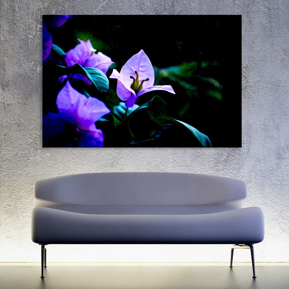 Inephos Unframed Canvas Painting - Beautiful Flower Floral Art Wall Painting for Living Room, Bedroom, Office, Hotels, Drawing Room (91cm X 61cm)
