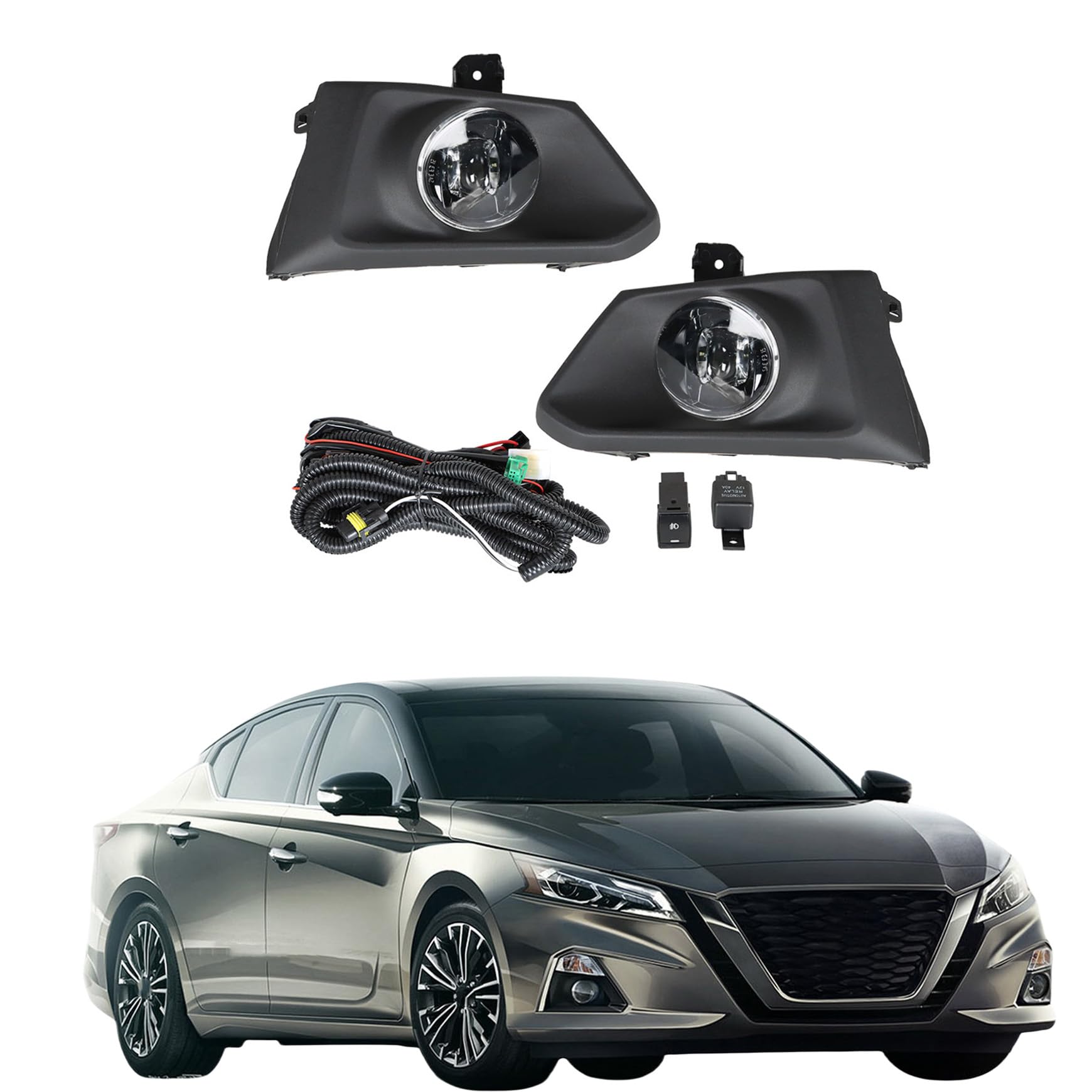 Silscvtt Left Right Side Fog Lights Assembly Replacement For Malibu 2019 2020
