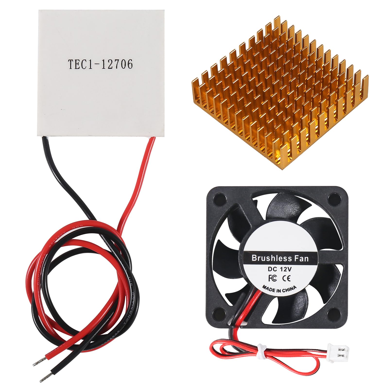 Semiconductor Refrigeration Cooling Kit (TEC1-12706+Heatsink+40mm x 40mm Cooling Fan 12V)