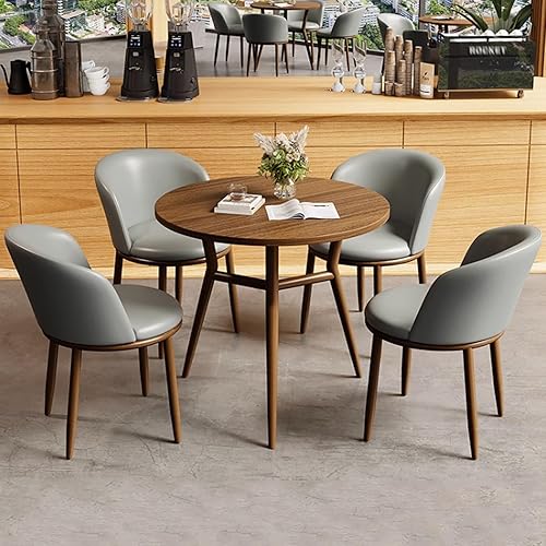 YVYKFZD Juego de mesa y silla para sala de recepción de oficina, juego de mesa de comedor simple para cocina, mesa de conferencias redonda pequeña