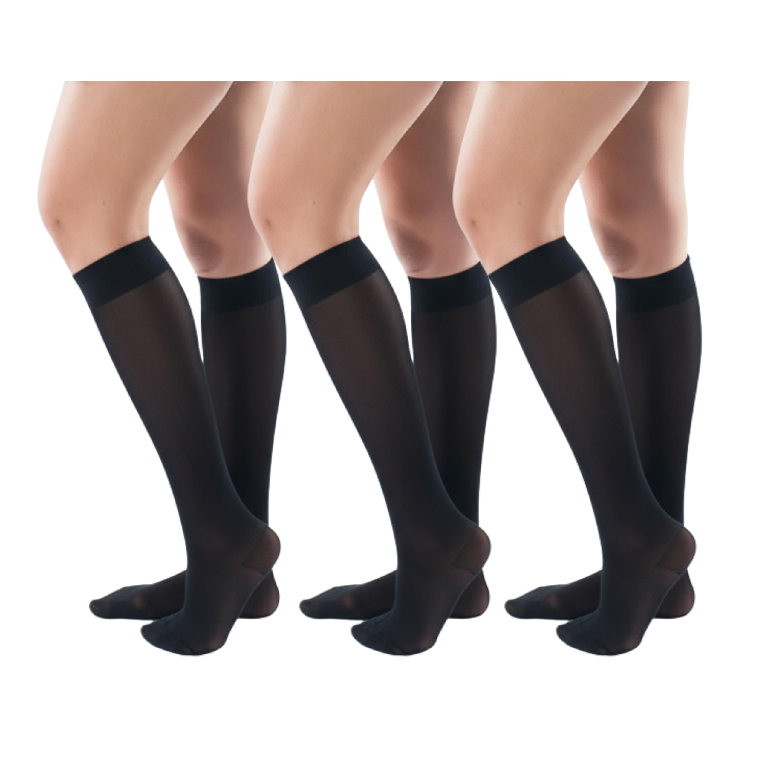 ACTIVA – Pack 3 Gambaletti Donna 140 Denari a Compressione Graduata Classe 1 (16-19 mmHg) – Calze Riposanti Elastiche Made in Italy