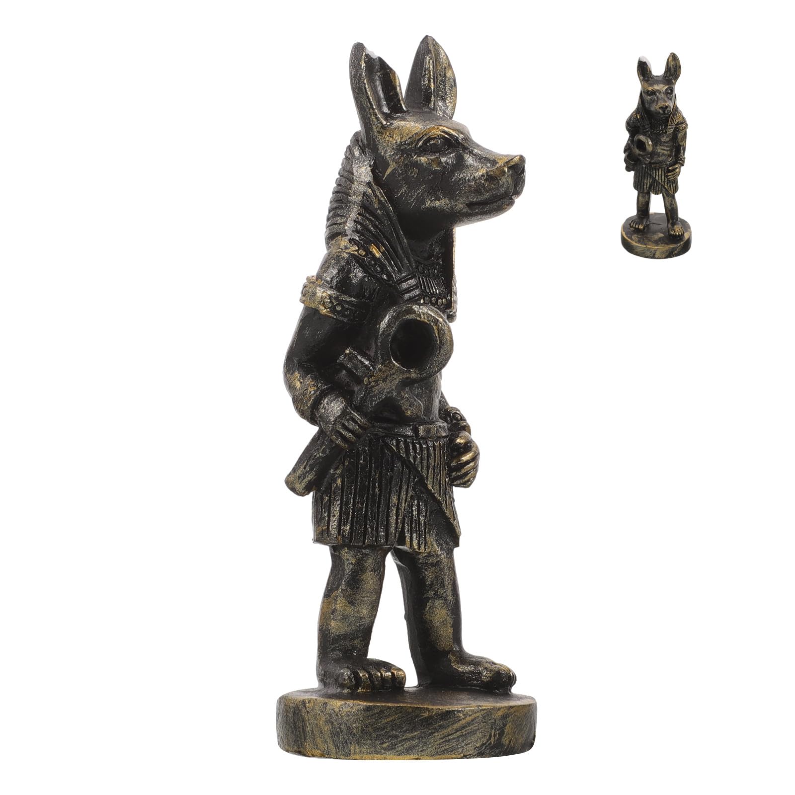 Figurine égyptienne Anubis KICHOUSE en résine 8,5 cm pour déco table