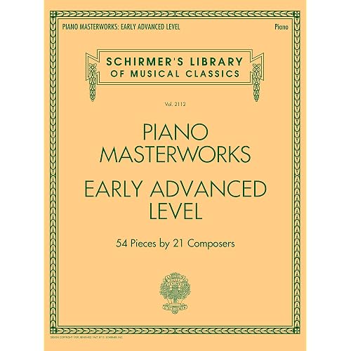 Piano Masterworks – Early Advanced Level – Schirmer's Library Volume 2112 | Classical Sheet Music Collection | Piano Songbook for Advanced Players and Music Teachers
