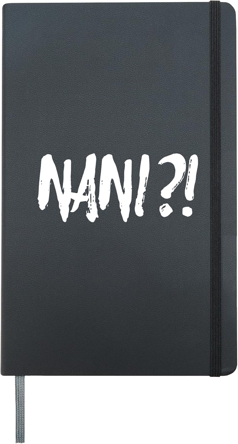 Nani Was Japan Anime Manga Nerd Hardcover Journal, Black
