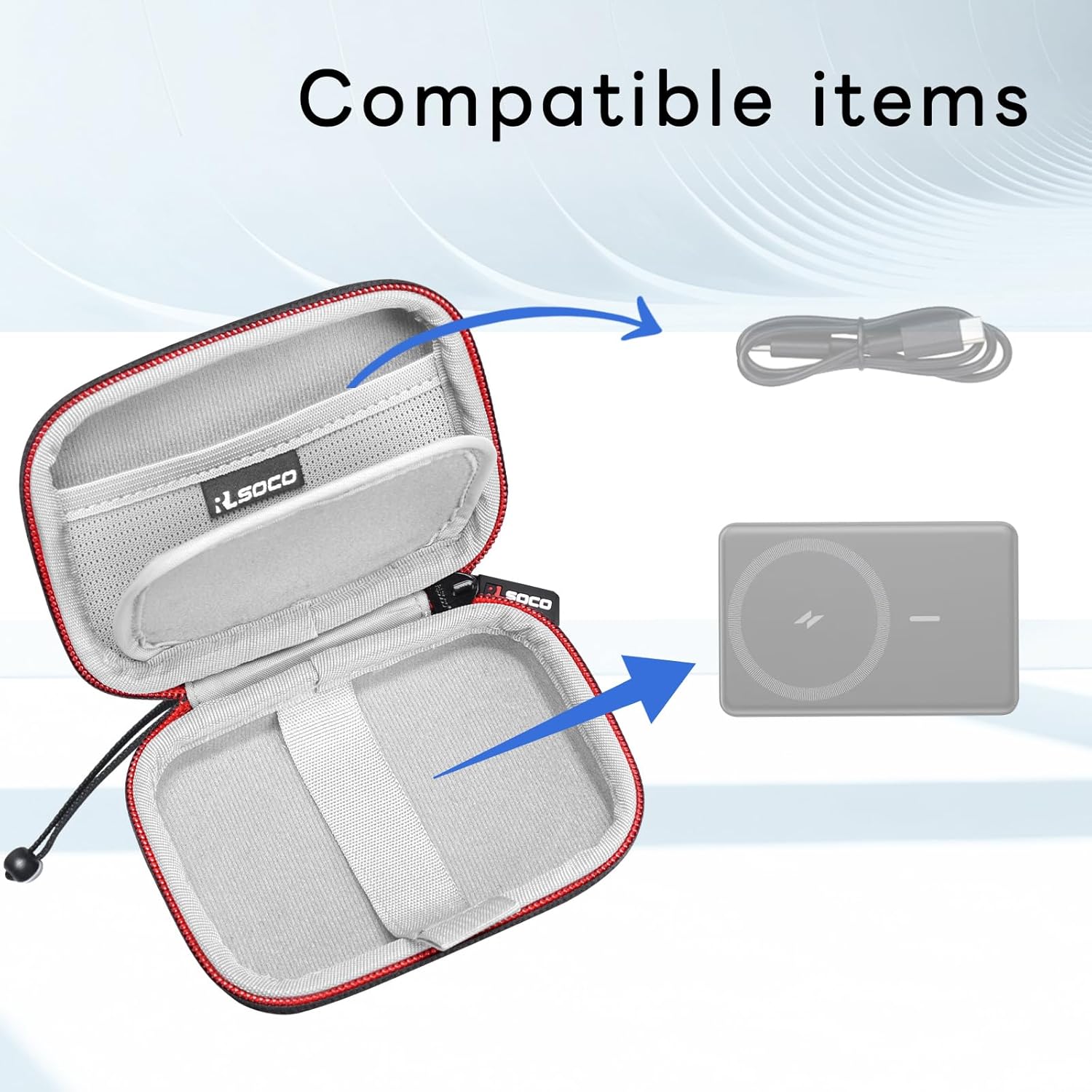 RLSOCO Hard Case for Anker 621/622/633 Magnetic Portable Charger (MagGo) & Anker MagGo Ultra Slim/MagGo 10000mAh Power Bank (Case Only)