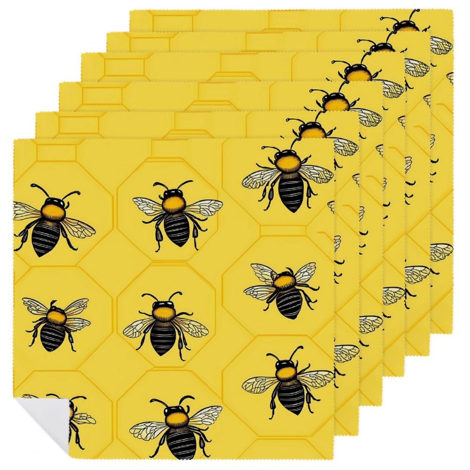 Servilletas de tela reutilizables de abejas para decorar tu mesa de comedor