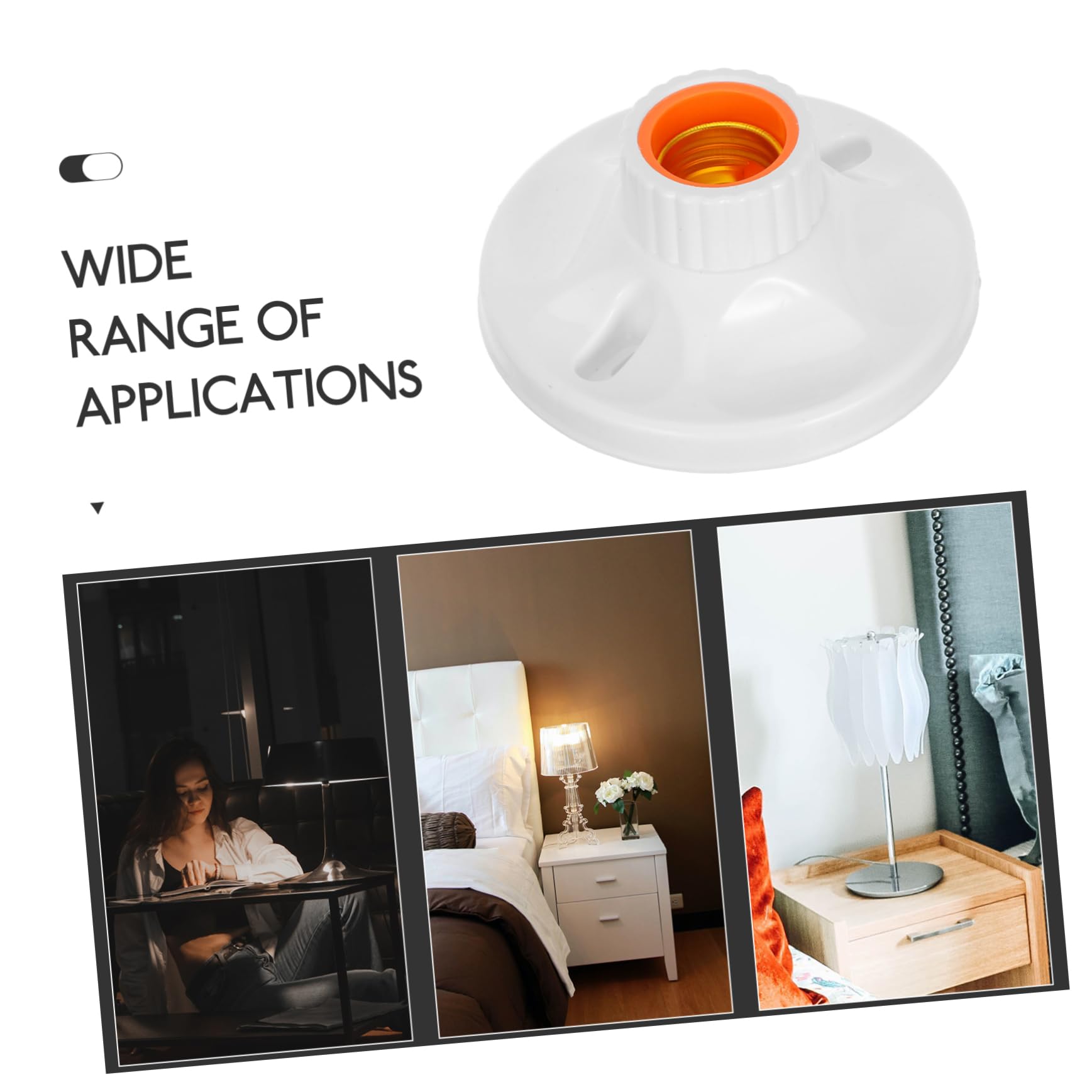 WOONEKY 24 Piezas Portalámparas E27 de Alta Potencia, Resistente al Desgaste, Material Pp Cobre y Baquelita, Adecuado para Aplicaciones Comerciales y Decorativas