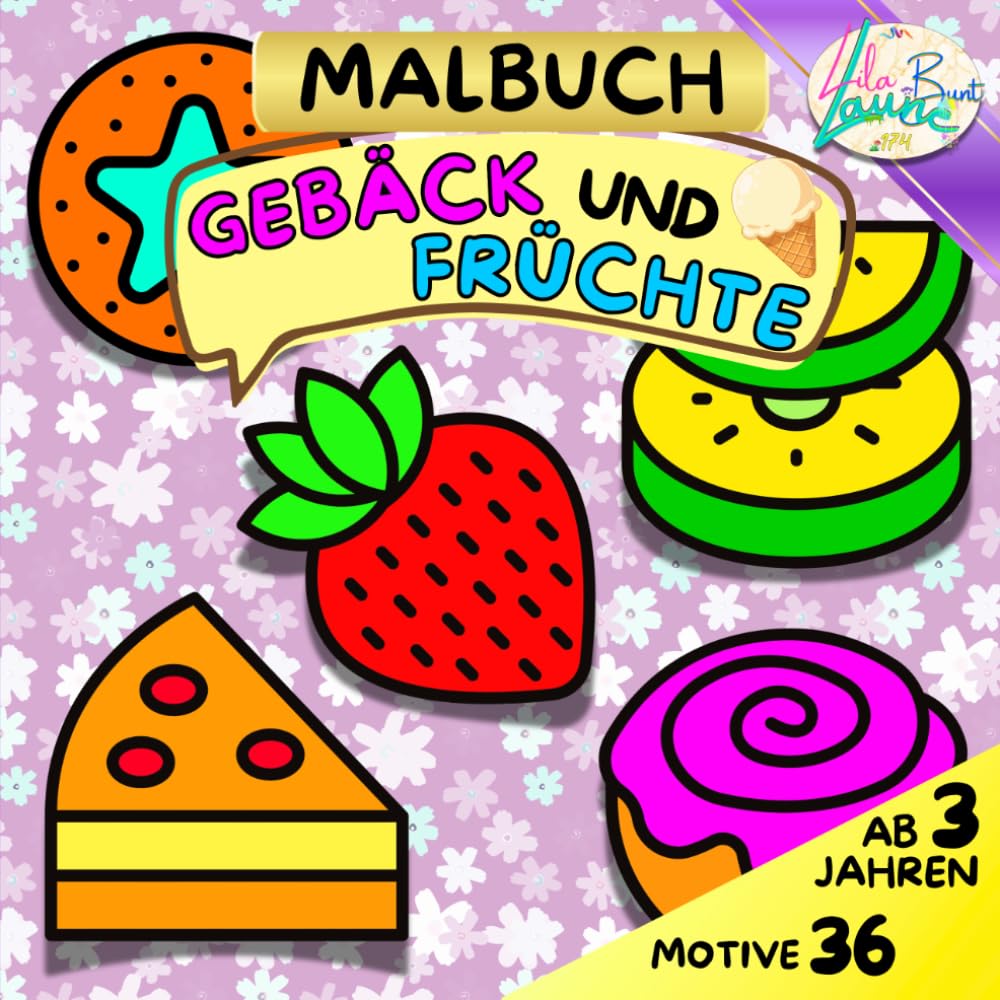 MALBUCH GEBÄCK UND FRÜCHTE