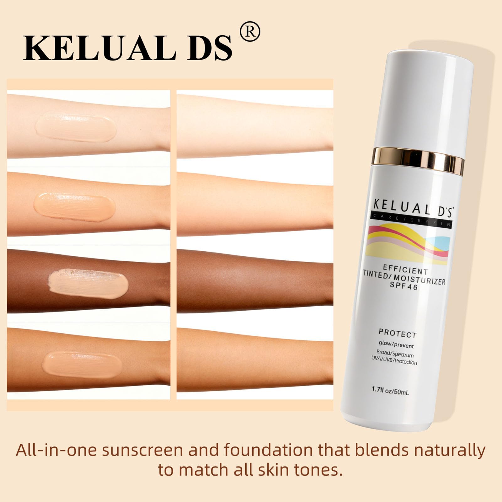 Anti-Aging Tinted Moisturizer SPF 46 - Hydrating Sunscreen -4