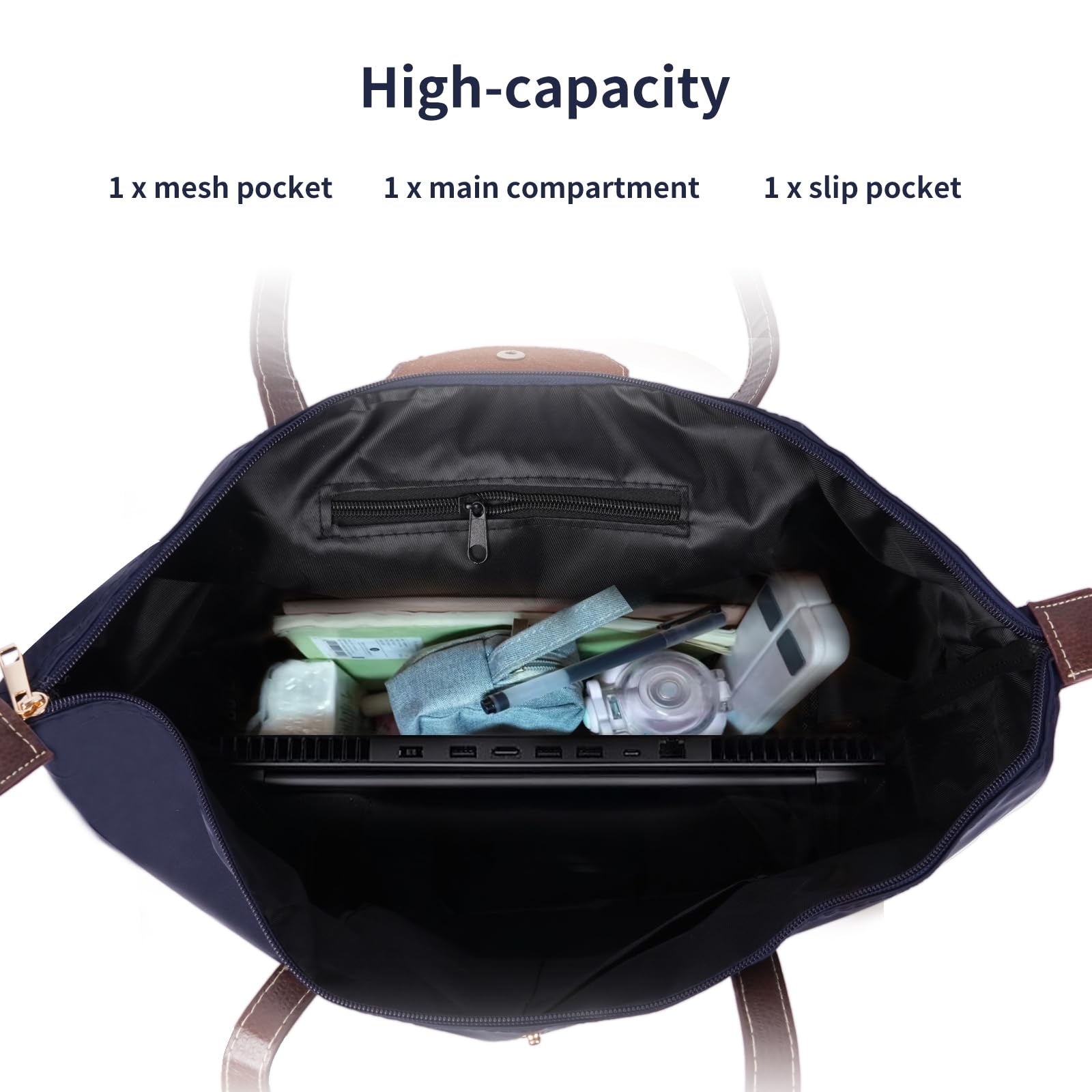 Sac à main pliable en nylon de grande capacité pour les femmes pour les dames Sac à main pour les achats