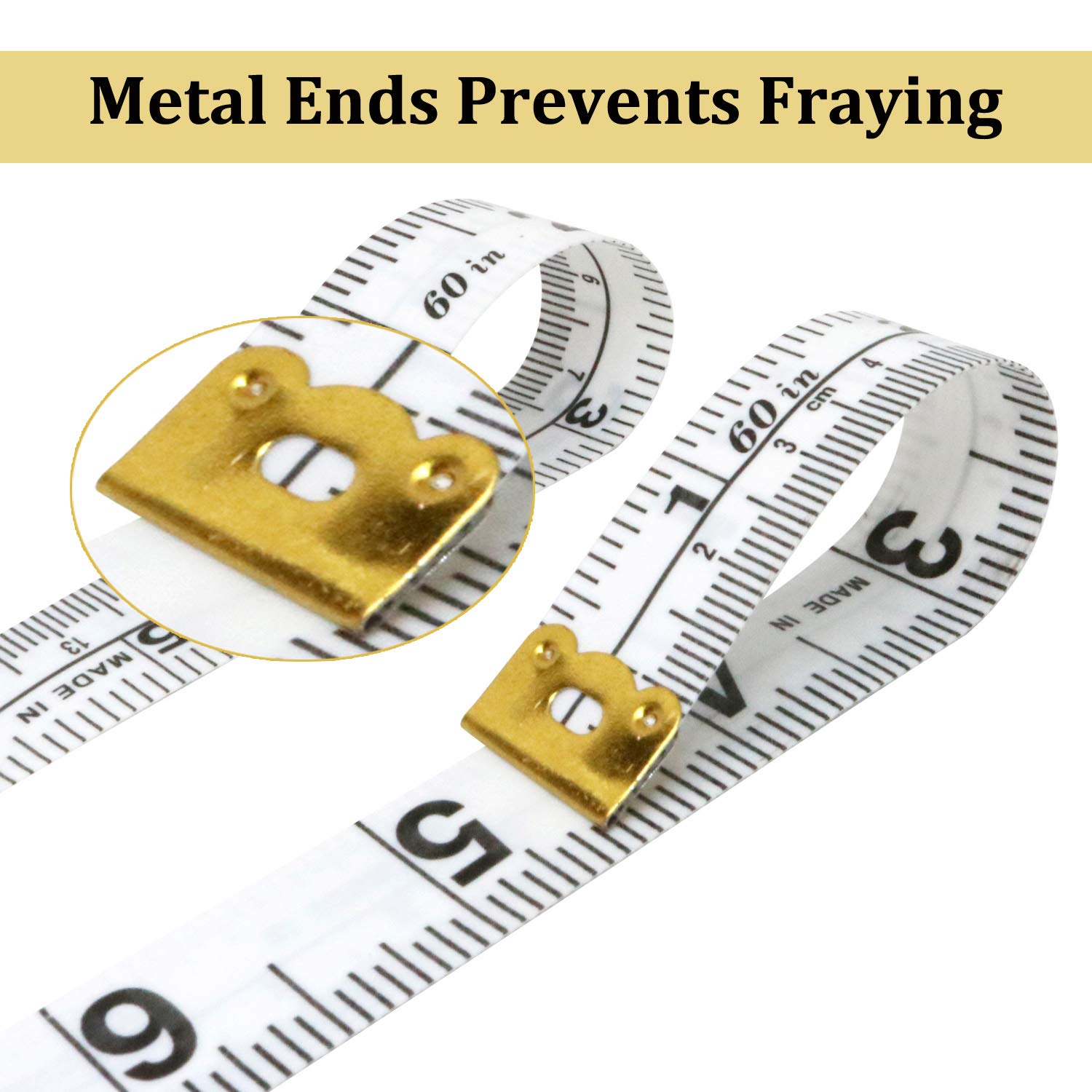 Tailor Measuring Tape, 2PCS Sot Measuring Tape, 60” Measuring Tap for Body Cloth Sewing, Centimeter and Inch Tape Measuring, Flexible