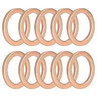 Vista 1 de M12 tapón de drenaje de aceite de cobre Junta de arandela para BMW, M12 x 17 x 1.5, paquete de 10