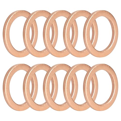 M12 - Junta de arandela de drenaje de aceite de cobre para BMW M12 x 17 x 15 paquete de 10