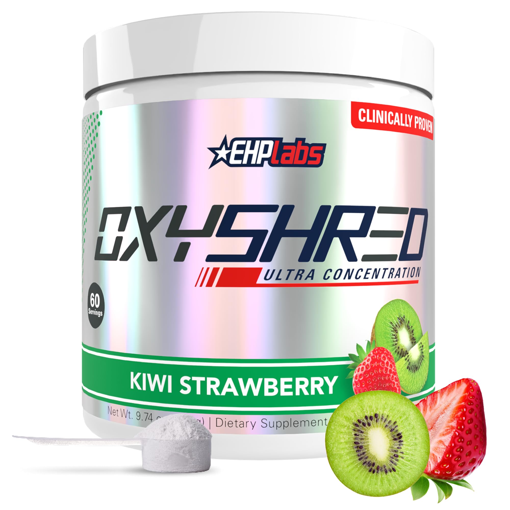 Amazon.com: EHP Labs OxyShred Pre Workout Powder - Preworkout Powder with L  Glutamine & Acetyl L Carnitine, Energy Boost Drink - Kiwi Strawberry, 60  Servings : Health & Household