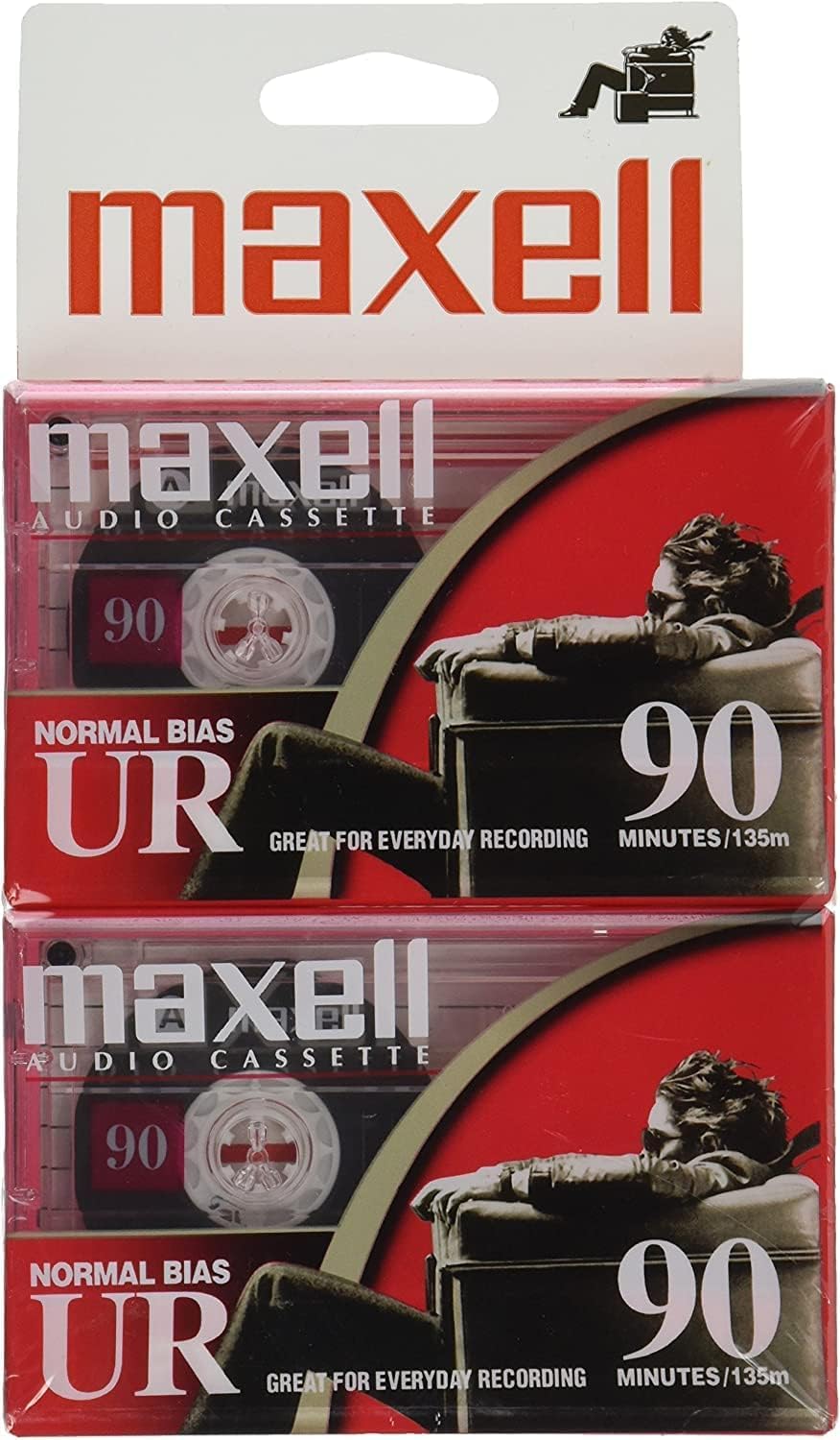 Maxell 108527 Optimally Designed Flat Packs with Low Noise Surface 90 Min Recording Time Per Cassette,One Color,One Size,(Pack of 10)