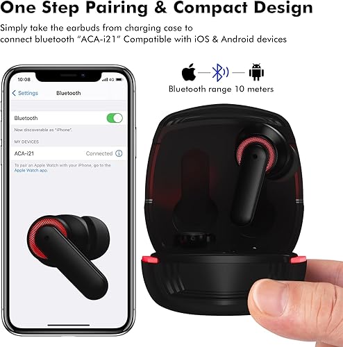 Miniatura 5 de Auriculares Bluetooth 5.3 para iPhone 16 Pro Max 15 14 13 Samsung Z Fold 5 Flip 6, auriculares inalámbricos estéreo con cancelación de ruido con