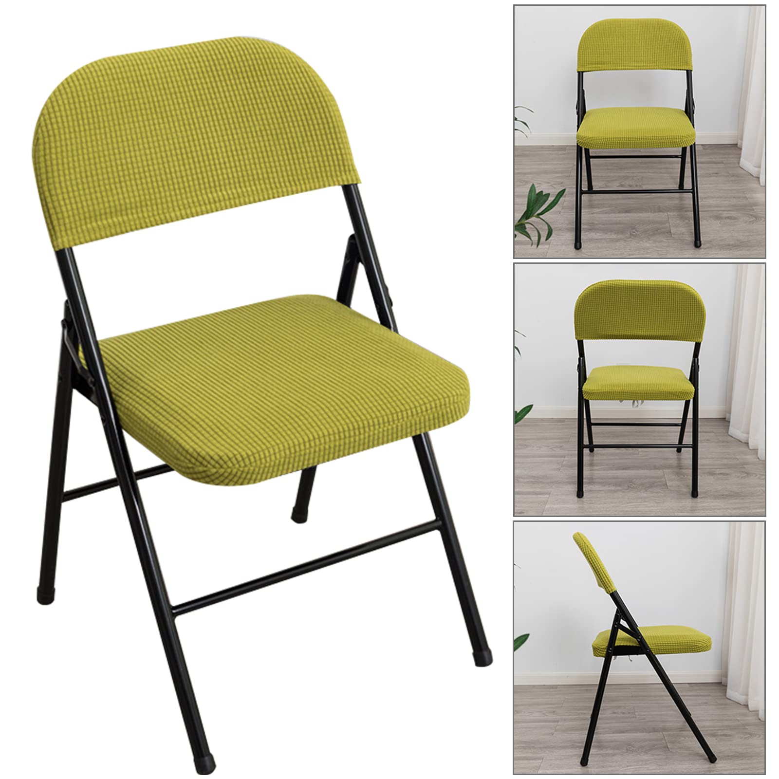 Housses de chaises lavables pour Salle à Manger, Extensibles et en Velours, pour chaises Pliantes, idéales pour réceptions, Bureaux, fêtes, banquets et Maisons. Lot de 2.
