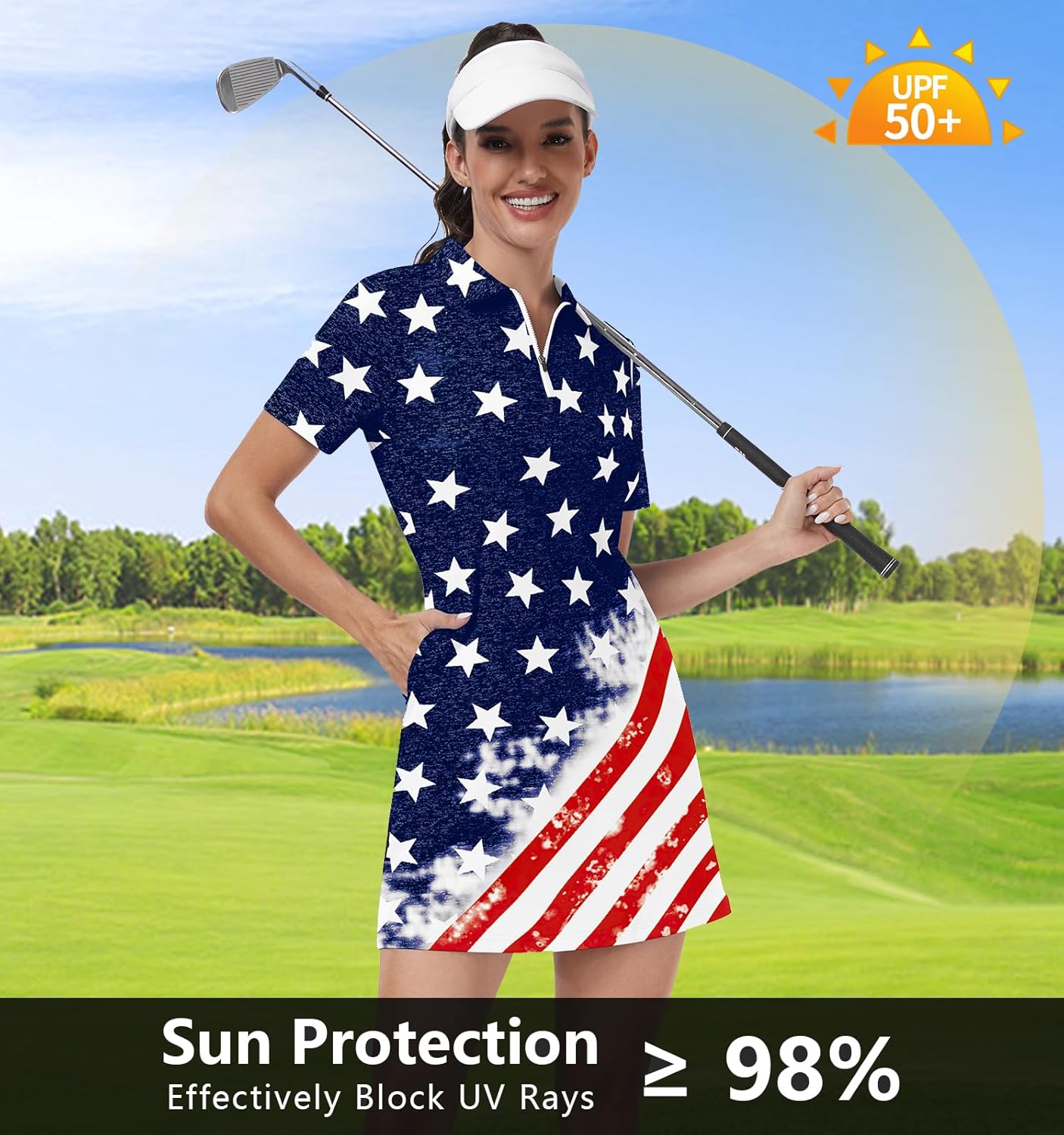 Soneven Womens Tennis Dress Sleeveless Golf Dresses with Shorts and Pockets Ruffle Sleeve Workout Athletic Dresses - Image 5