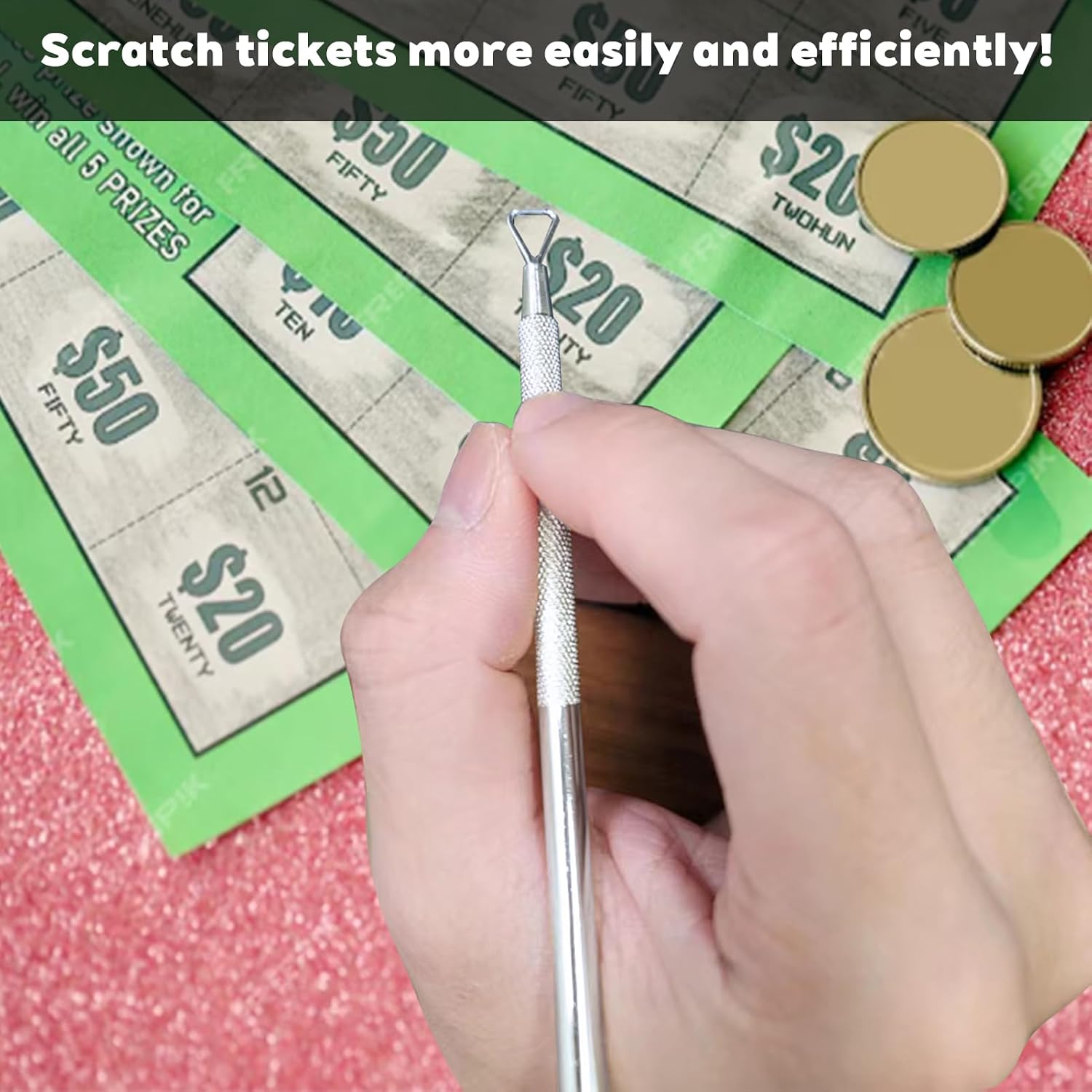 2PCS Ultimate ScratchMaster, Metal Lottery Ticket Scratcher for Flawless Reveals