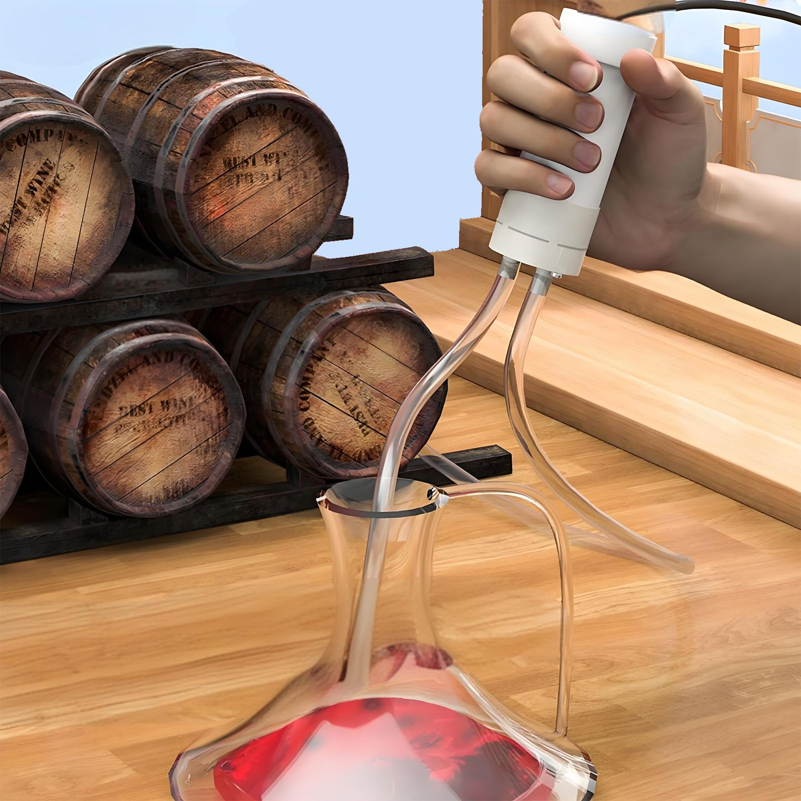 Sifón de vino, de grado alimenticio, portátil, USB, eléctrico, autocebante, bomba de transferencia de cerveza doméstica para cerveza casera, vino, bebidas, hidromiel, kombucha, embotellado, 2 LPM