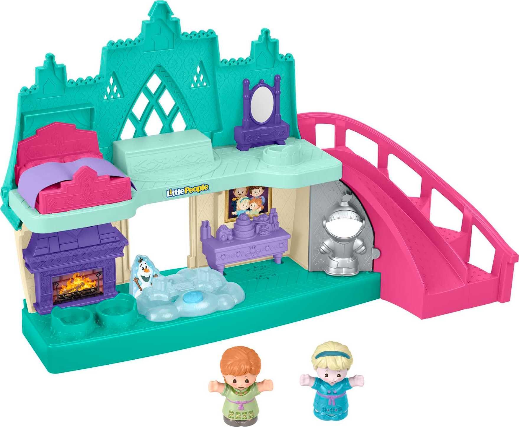 Little People Toddler Playset Disney Frozen Arendelle Castle with Lights Sounds Anna & Elsa Figures for Ages 18+ Months (Amazon Exclusive)