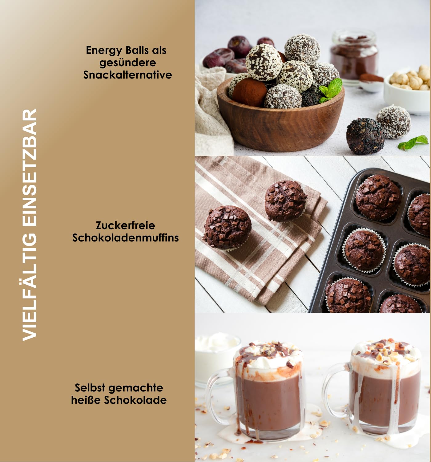 Edelmond 100% Kakaobohne für heiße Trink Schokolade. Kein Pulver! Dunkler Vollkakao mit eigener Kakaobutter. Nachfüllpack (750 g)