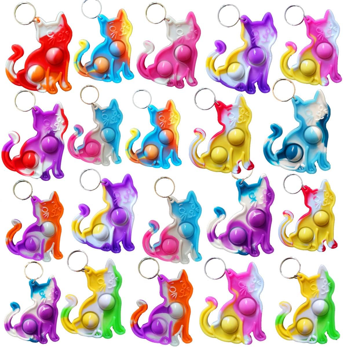 100 Packs Cat Mini Ocean Assorted fidgets for Kids Children Classroom Students Gifts from Teacher,Birthday Party Favors