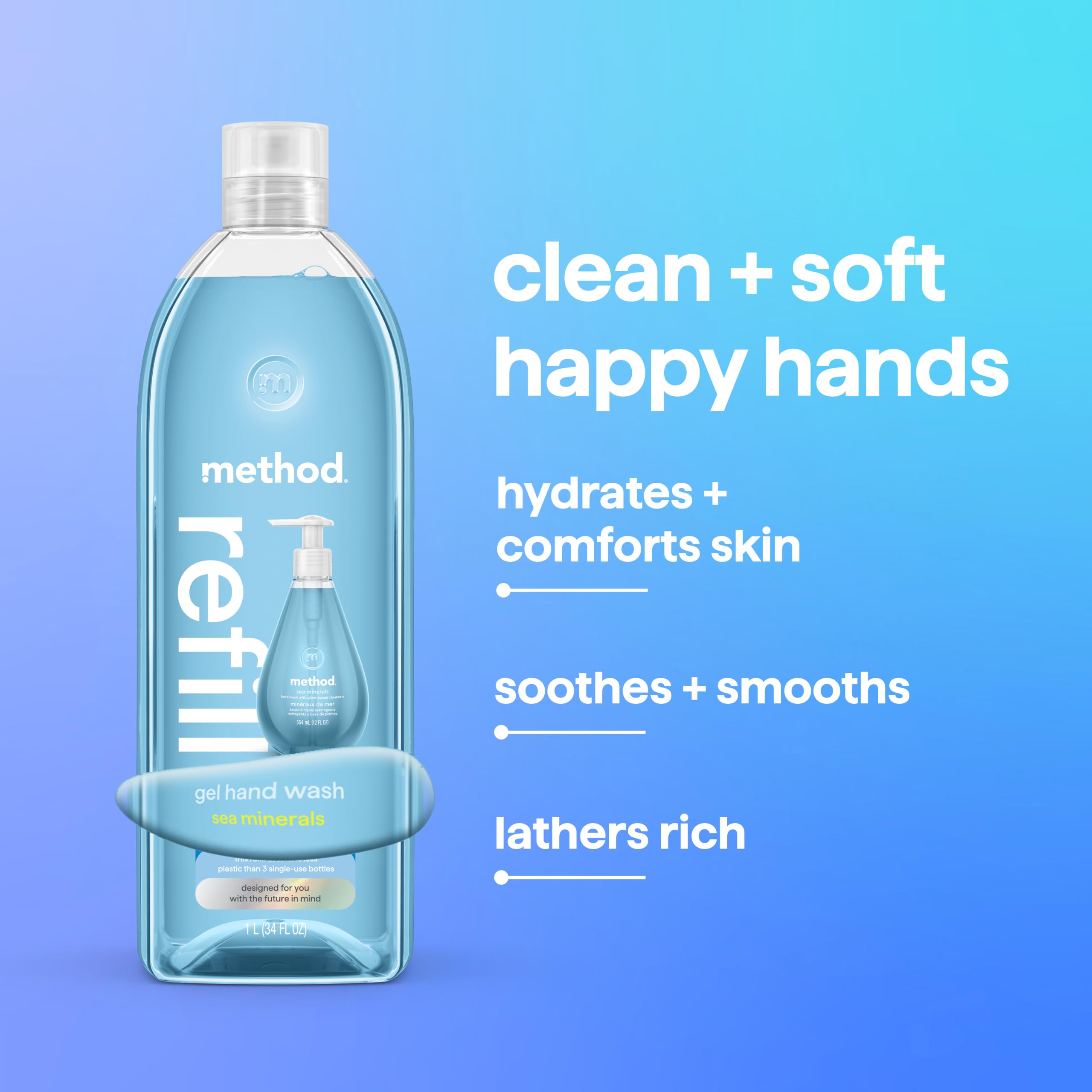 Method Sea Minerals Hand Wash Refill - Eco-Friendly -6 Method Sea Minerals Hand Wash Refill - Eco-Friendly -6