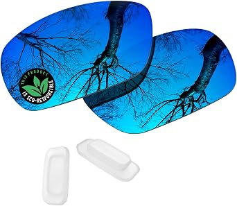 Raydi Polycarbonate Replacement Lenses & Nosepads for Maui Jim Black Coral MJ249 Sunglasses