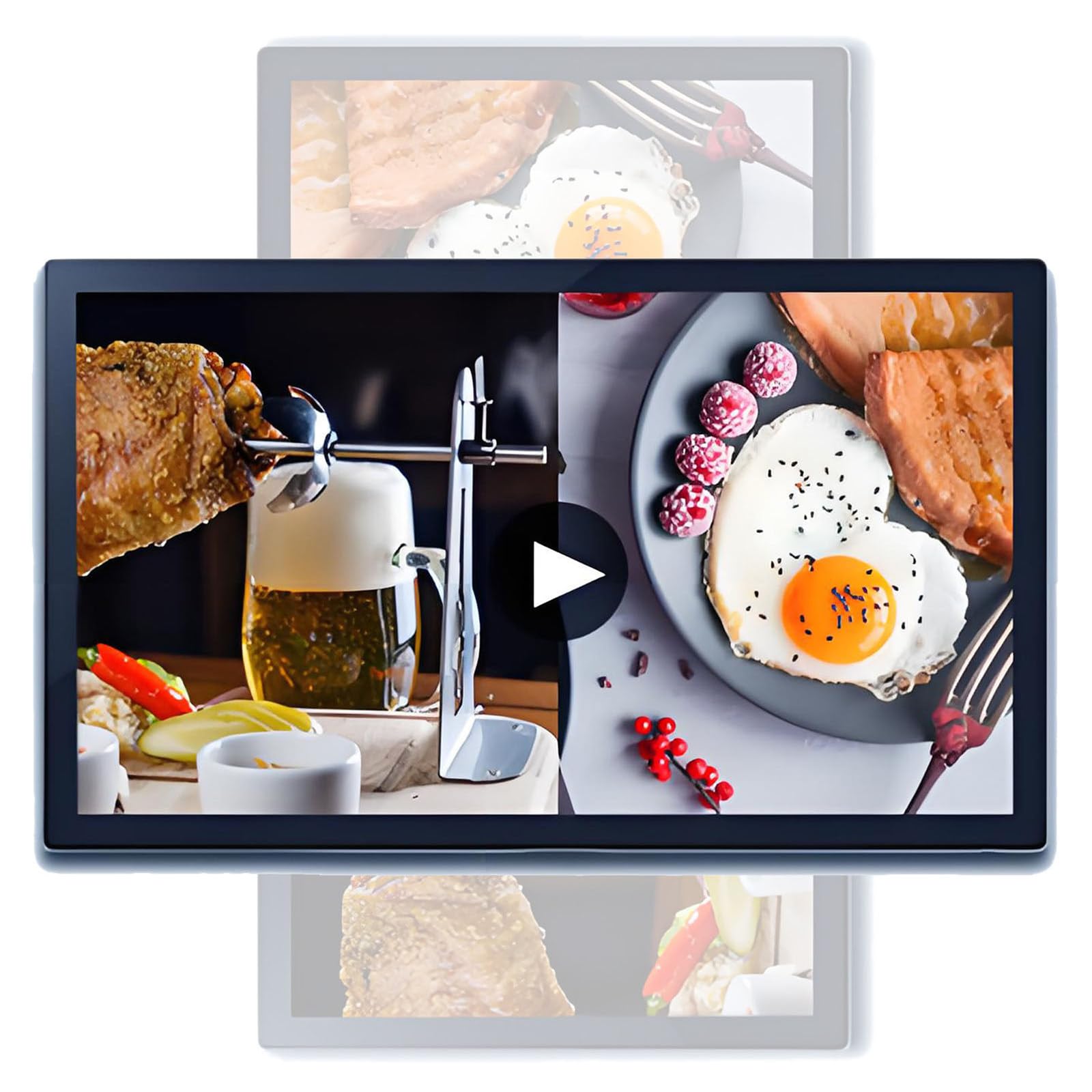 Monitor Pubblicitario per Negozio,Risalta nelle Vie Commerciali,Orizzontale/Verticale,Pubblicazione Remota/USB,Parete/Incassato,Display LED per Riproduzione Video/Immagini 27"