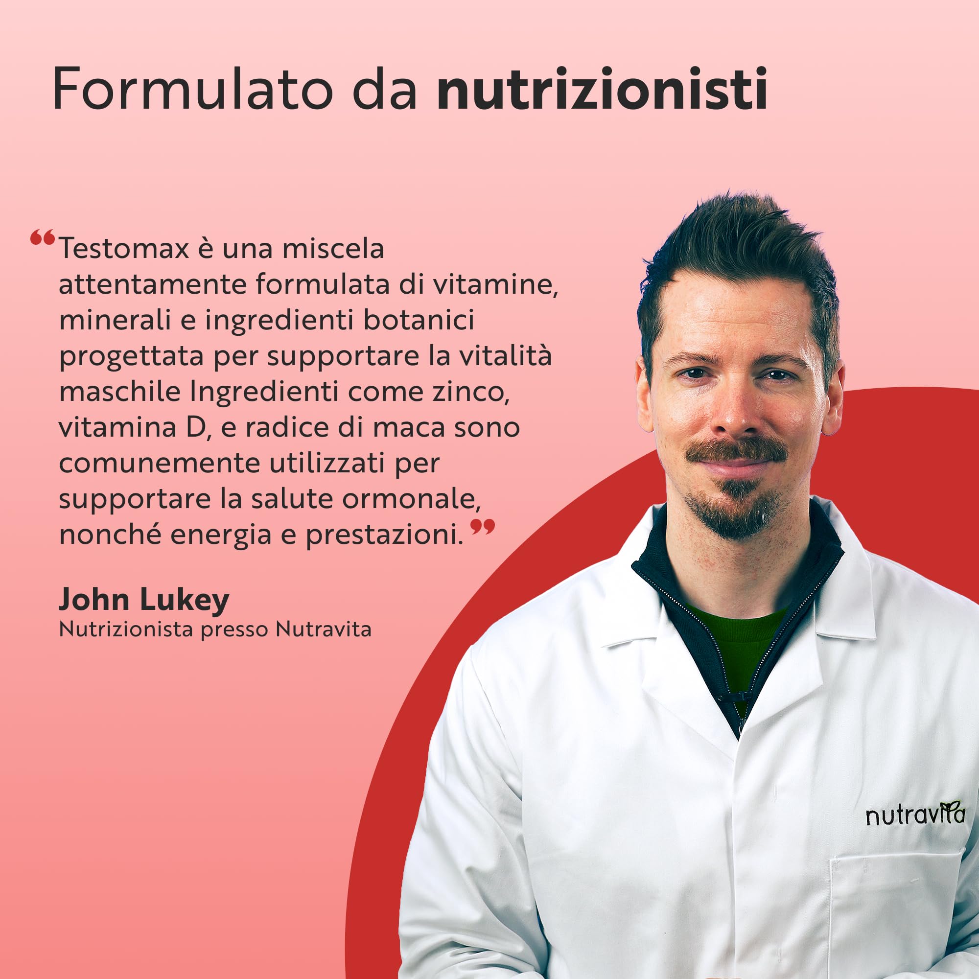 Nutravita Testomax™ 2.0-210 Capsule Vegane - 17 Principi Attivi Tra cui Ashwagandha KSM 66®, CoQ10, Zinco e Radice di Maca - Integratore al Testosterone Uomo - Testosterone Booster Uomo