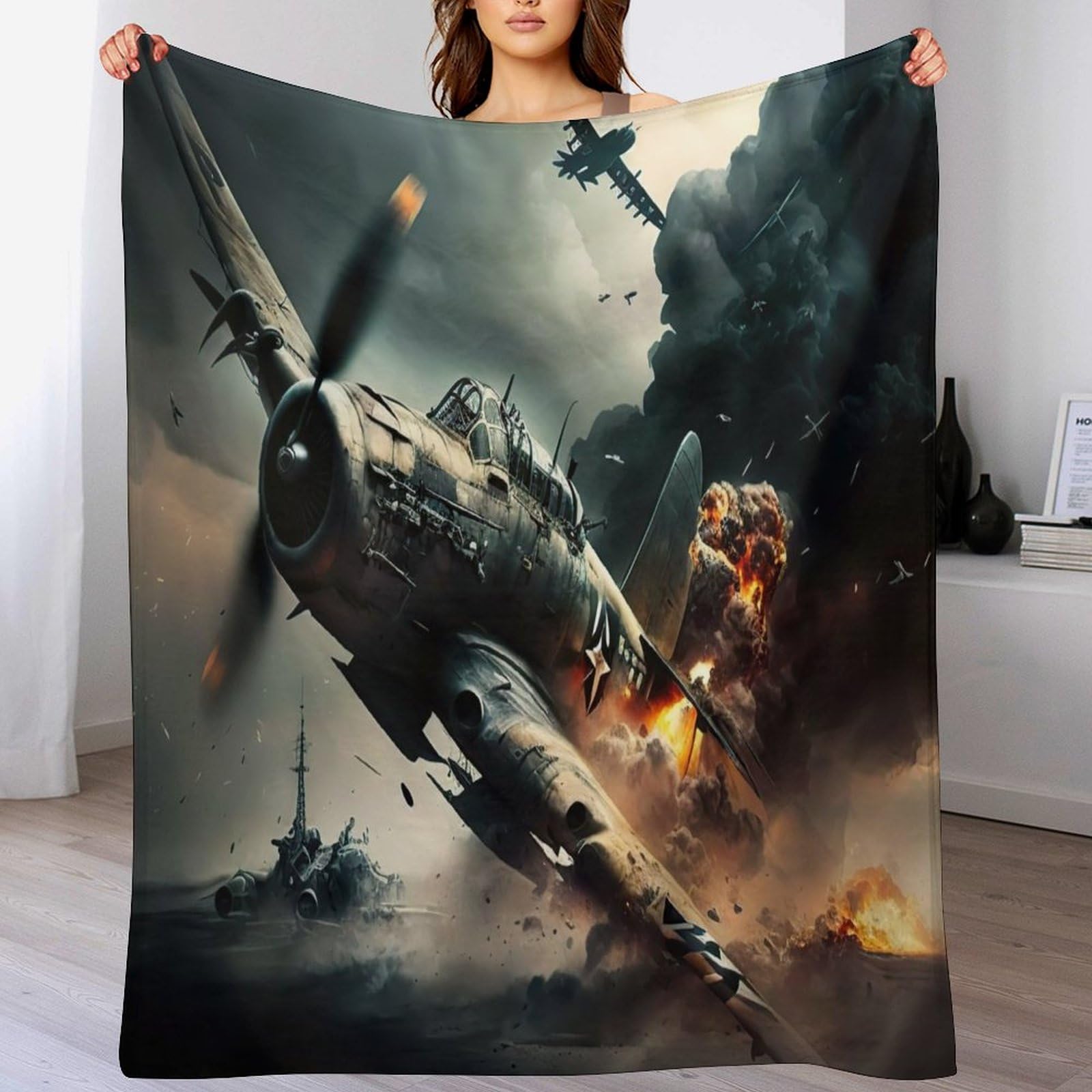 Couverture polaire en avion pour rester au chaud tout en douceur sur le canape