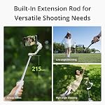 DJI Osmo Mobile 6, 3-Axis Téléphone Gimbal, Suivi d'objets, Rallonge intégrée, Portable et pliable, Stabilisateur Gimball pour iPhone, Android, YouTube TikTok Vidéo, Platinum Gray