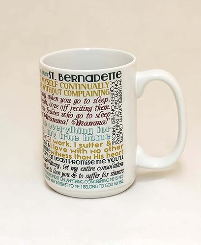 Taza con cita de Santa Bernadette