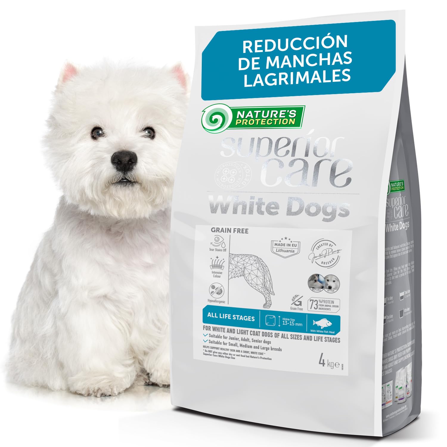 Natures P White Dog Adult Pescado Blanco GRAINFREE 4KG : Amazon.es