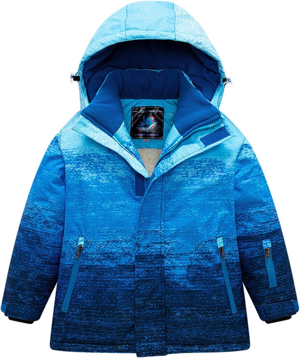 HOTIAN Girls Ski Jacket Colorful Waterproof Insulated Snow Coat Windproof Unisex Winter Coats